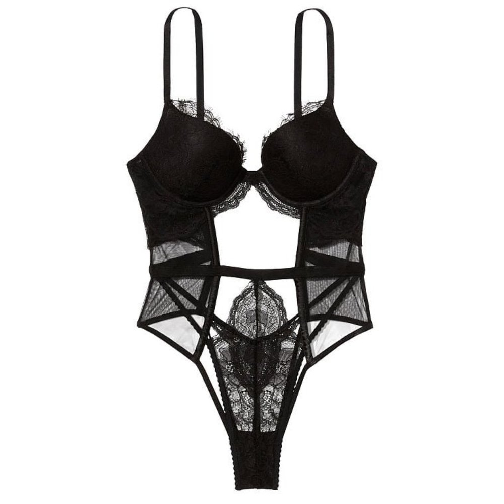 Very Sexy Push-Up Cutout Lace Teddy - Victoria's Secret NWT
